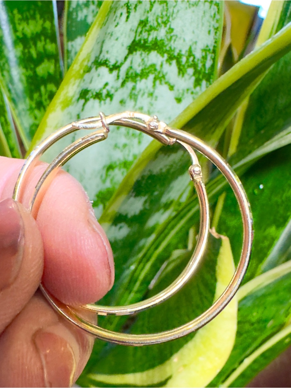 14k large hoop earrings